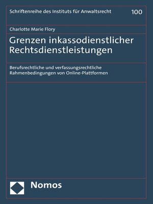 cover image of Grenzen inkassodienstlicher Rechtsdienstleistungen